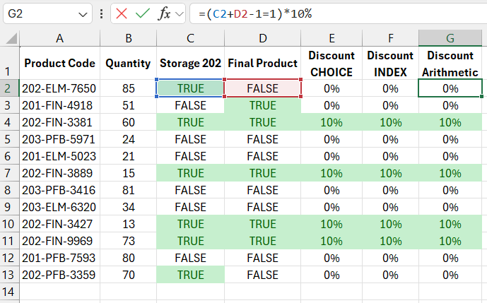 formula without functions.