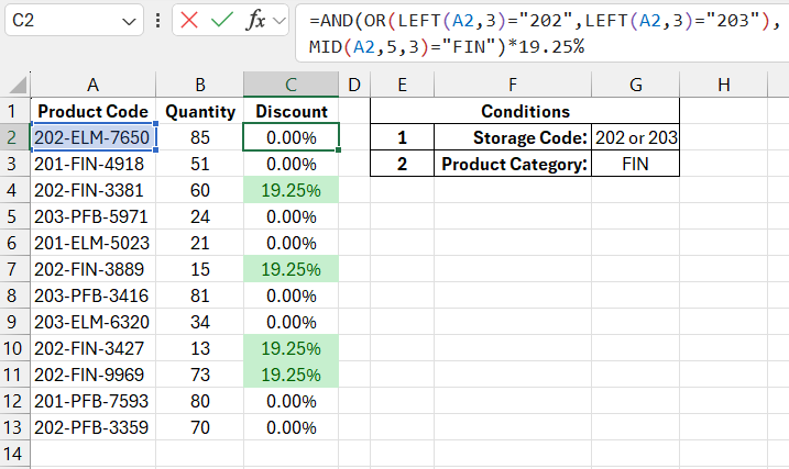 formula without IF.