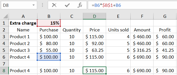 Example Excel Formula.