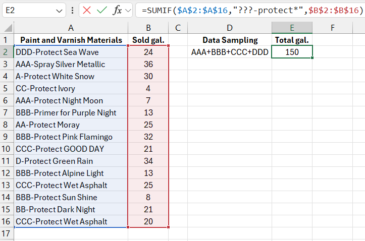 Summing based on partial matches.