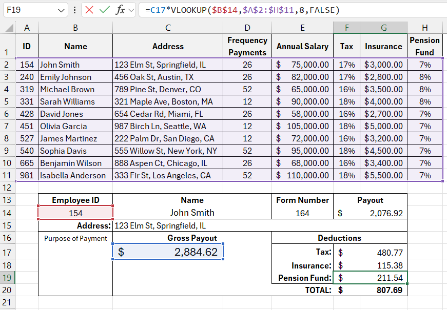 How to use the VLOOKUP formula.