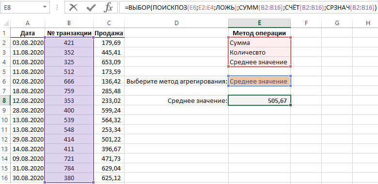 Режимы отображения в excel