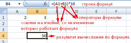 Ввод формулы в ms excel начинается со знака