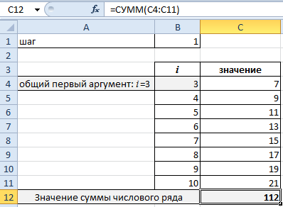 Что обозначает найти сумму чисел