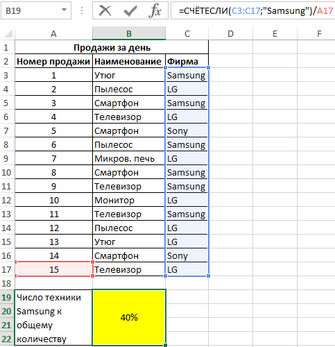 Счет если не пусто excel