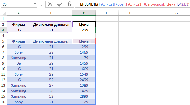 найти цену в бд.