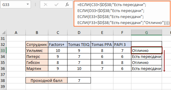 Определить сотрудников