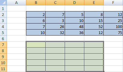 Решение матричной игры в excel