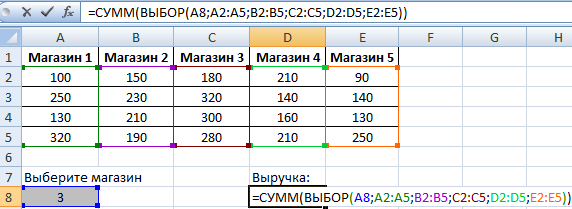 Формула диапазона