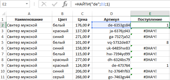 Как составить таблицу значений функции двух переменных в excel