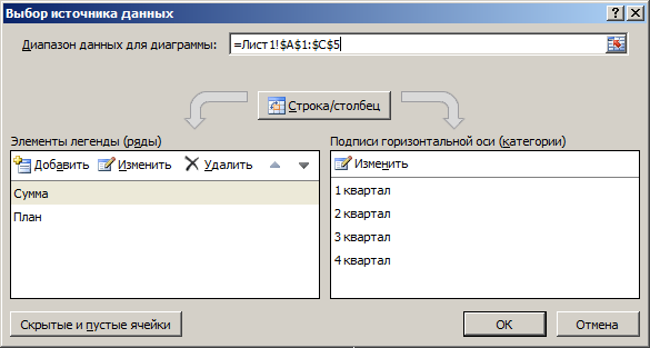 Сбой инициализации источника данных excel