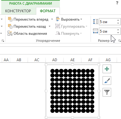 размеры сторон диаграммы.