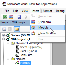 Visual Basic for Applications.