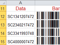 Генератор штрих кодов excel